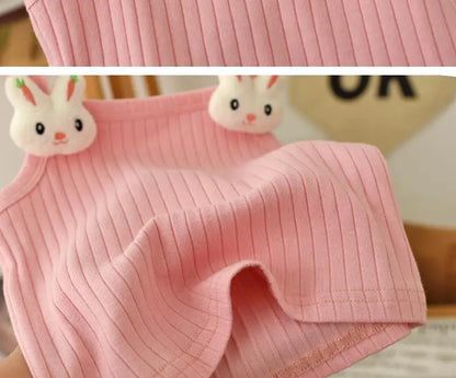 Baby Girls T-shirts  Kids Summer Sleeveless Tops Vest  Girls Cute Halter Tops Tees Children Clothing 1-7 Year Girls Top