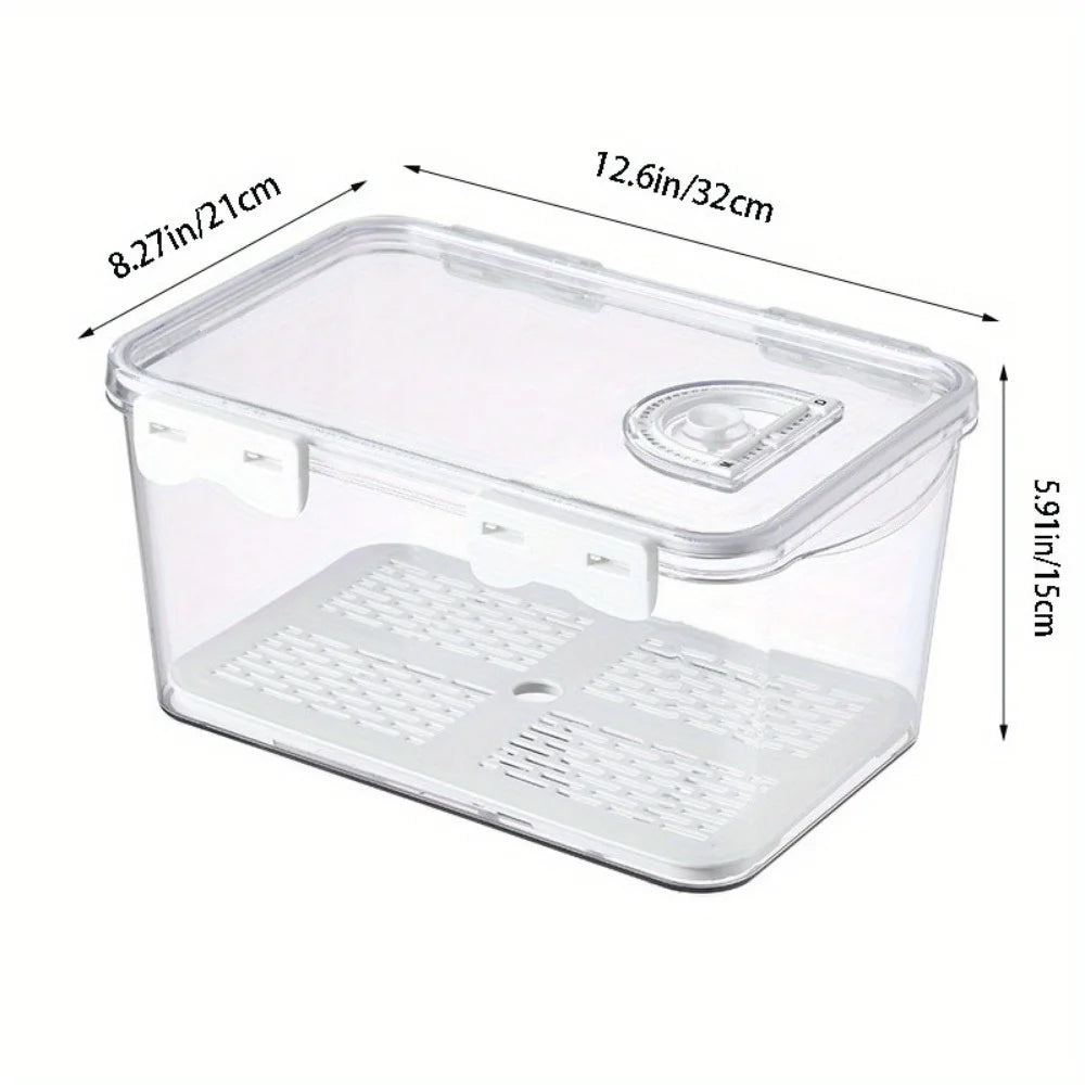 1Pcs Bread Box 3 Size Rectangular Bread Storage Boxes with Time Recording Clear Loaf Bread Container Airtight Bread Keeper Box