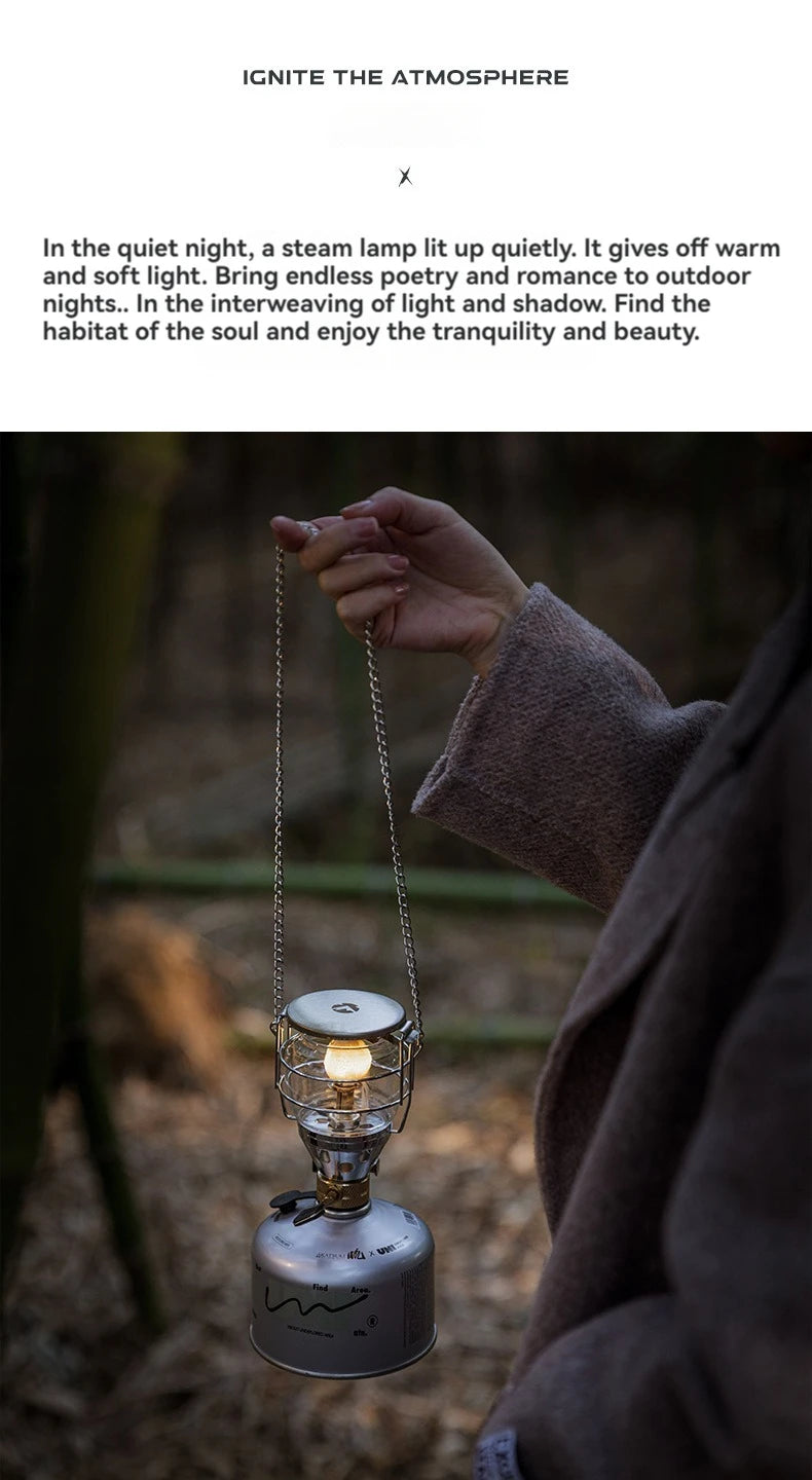 CAMPINGMOON Outdoor Lighting, Tent Light, Medium-sized Portable Small Lantern, Campsite Gas Light