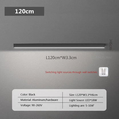 Modern LED Strip Light Long One Lamp Bright Installation For Living Room Aisle Balcony Entrance Hallway Corridor Office Lighting