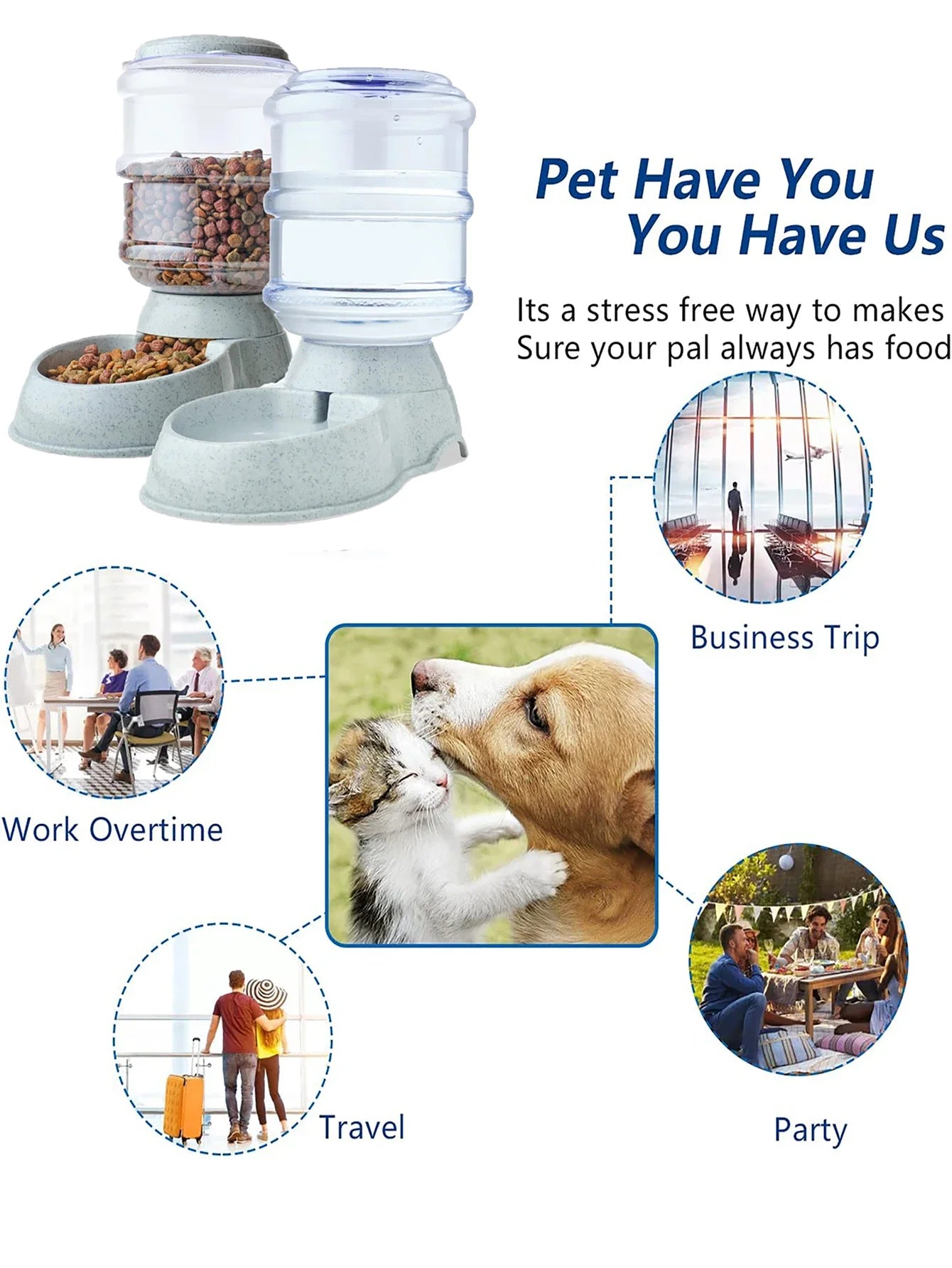 Automatic Water Dispenser Large Capacity Pet Feeder Small Dog Food Bowl  Cat Feeder Drinking Bowl Pet Feeding Drinker Water Bowl