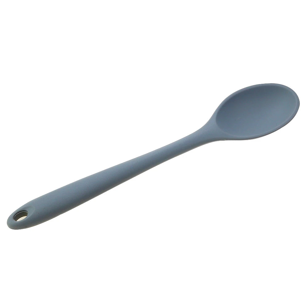 20.8CM Silica Gel Stirring Spoon Integrated Silica Gel Spoon, Kitchen Spoon, Kitchen Utensils, Soup, Spoon Scald Proof