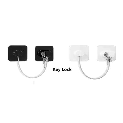 Baby Safe Refrigerator Lock with Key Code Lock Baby Safety Cabinet Lock Sliding Wardrobe Door Lock Home Limiter