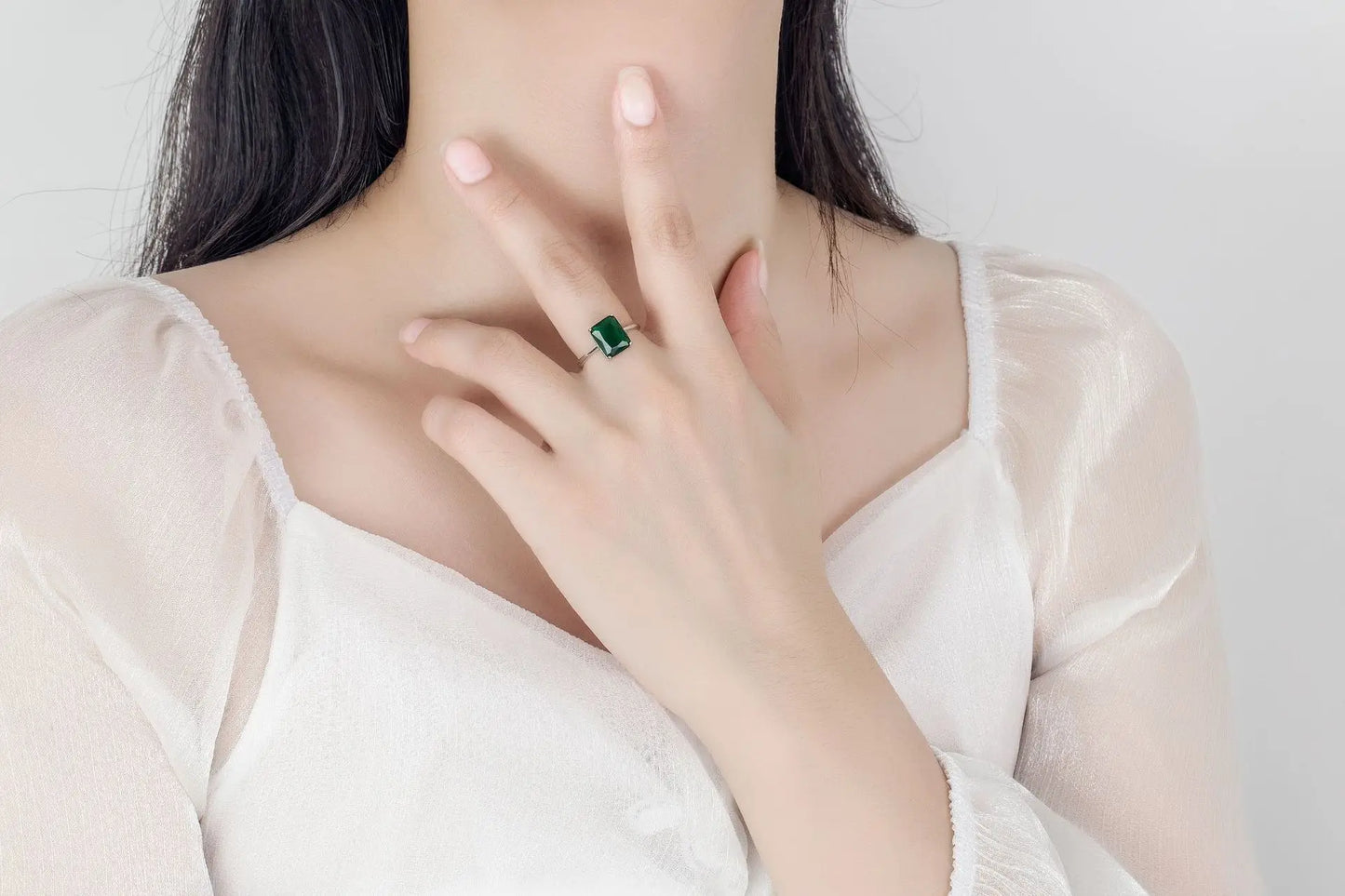 925 Sterling Silver  Elegant Jewelry Sets Ring Earrings Necklace For Women Rectangle Geometry Zircon Wedding Accessories