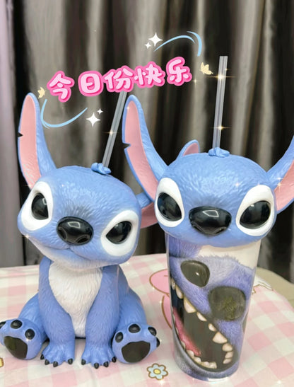 In Stock Stitch Peripheral Water Cup-Shaped Cups Straw Cup-Shaped Buckets Popcorn Buckets Desktop Decoration Children Gift