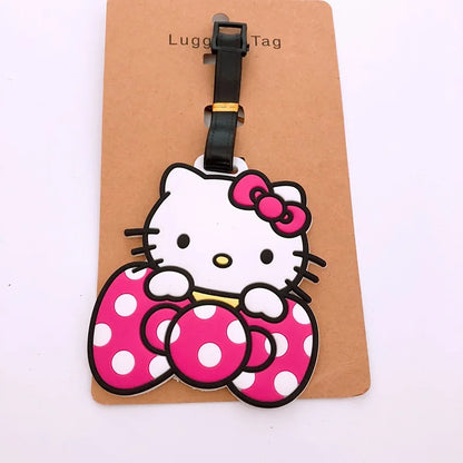 Travel Accessories Luggage Tag Cartoon Hello Kitty Suitcase Portable Label Wholesale
