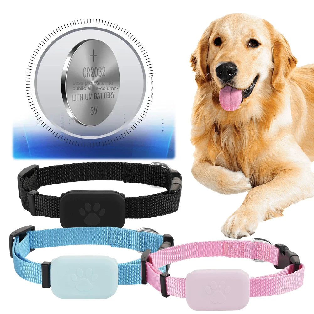 Pet GPS Tracker with Adjustable Collar Smart Pet Locator Cat Tracker for Dogs & Cats