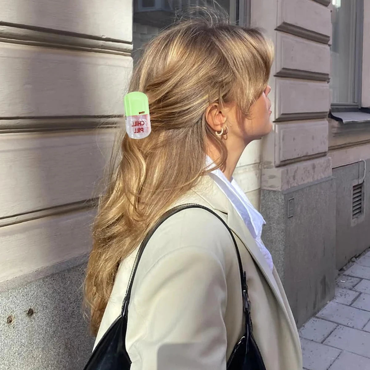 2 Pack Chill Pill Hair Clips Pharmacy Claw Clips Fun Summer Acetate Hair Claw Accessories for Women