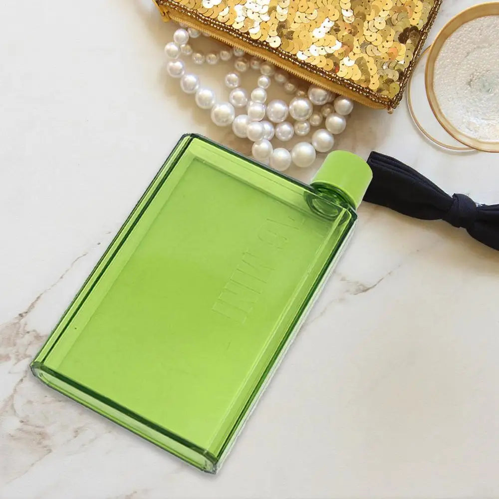 Flat Bottle Portable Stylish Drink Bottle BPA Free Water Bottle 350ml/420ml Book Drink Water Bottle For Sports Travel School