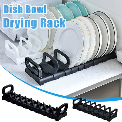 Kitchen Dishes Storage Rack Cabinet Drawers Organizers Plate Holder Bowl Stand Adjustable Dish Organizers Kitchen Accessories