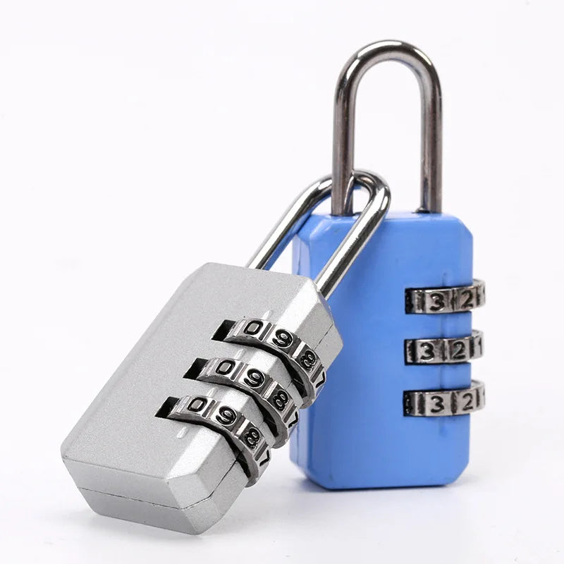 3 Digits Multifunctional Combination Lock Luggage Fitness Cabinet Backpack Travel Anti-theft Aluminum Alloy Combination Padlock