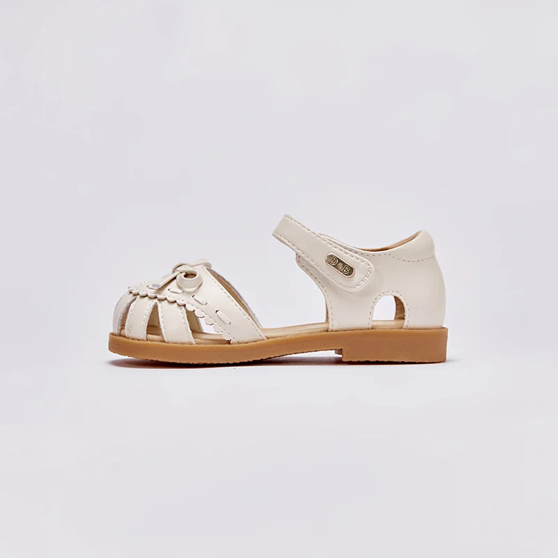 Dave Bella Girls Beige Sandal Kids TPR Sole Shoes Children Summer Shoes Fashion Design Princess Birthday Party Sandal DB2248723