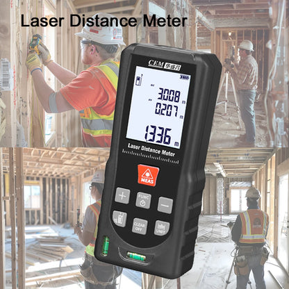 Laser Measuring Tool 328ft/100m, Red Light Laser Tape Measure with Angle Sensor, Pythagorean, Distance, Area, Volume Measuring