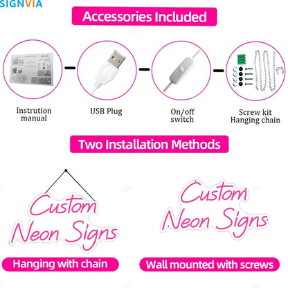 Custom Neon LED Tooth Sign with Glasses USB-Powered Wall Decor for Dental Parties Personalized Name White Light Circular Decor