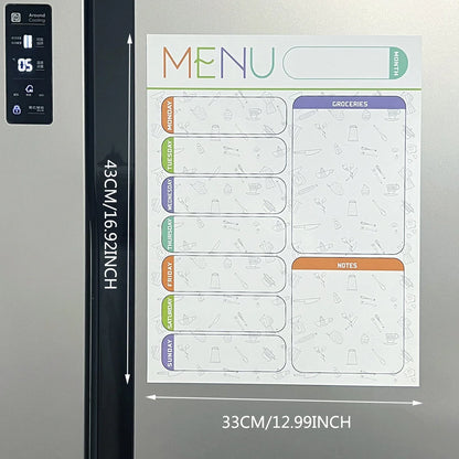 A refrigerator magnet ,monthly and weekly planner, magnetic calendar sticker, soft magnetic note sticker, message board