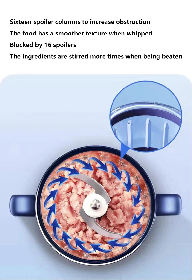 Multi functional food processor, household food processor, baby food grinder, garlic puree blender, kitchen tool