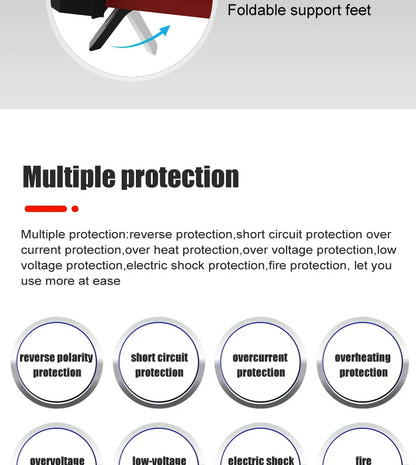 20A/10A Car Motorcycle Battery Charger 12V/24V Smart Charger Lithium AGM GEL Lead-Acid LiFePO4 Battery Chargers