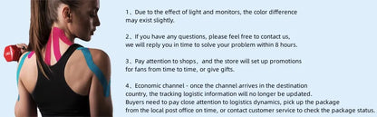 4 Rolls Kinesiology Tape Pro Athletic Sports Tape 80 Precut Strips Sports Waterproof Breathable Latex Free Elastic Sports Tape