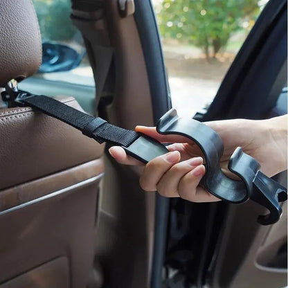 Multi-function 2pcs Rear Seat Headrest Hanging Hook Umbrella Holder Seat Back Storage Hook Auto Interior Tool Car Back Seat Hook