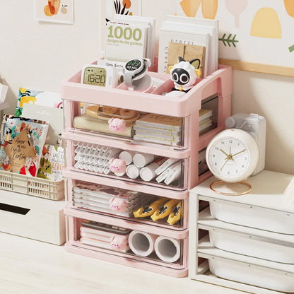 5 Tier Stationery Handbook Student Desktop Organizer, Organizer Drawers, Hair Accessories Organizer for Kids, Pen Holder Shelf