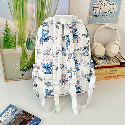 New Student Backpacks Stitch Printed Schoolbags Trendy Backpacks Large-capacity Lightweight Student Casual Bags Anime Schoolbags