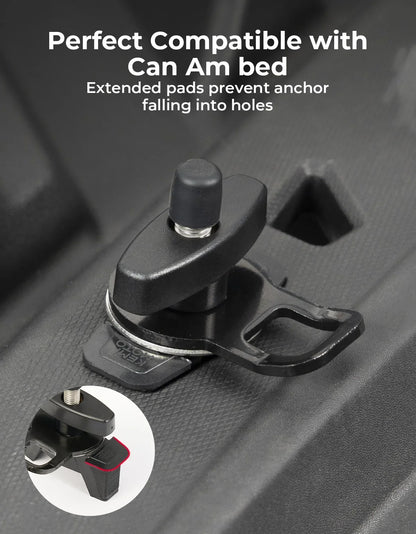 Expandable Anchor LinQ Mount Tie Down Anchors Cargo Bed Tie Down Tab Kit for Can-Am Maverick Defender for Sea-Doo 1PCS