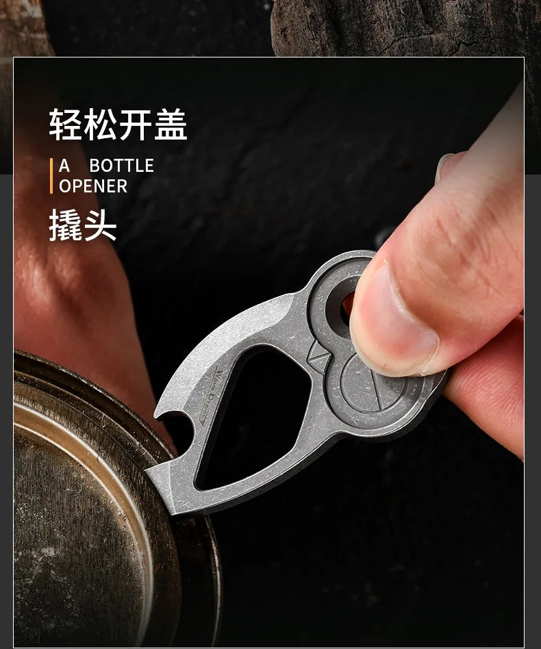EDC Titanium Alloy  Multifunctional Tools Owl Shape Bottle Opener Portable Mini Wrench Outdoor Tools