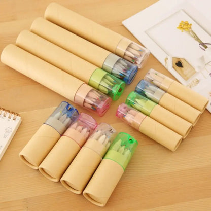 Creativity Crayon Student Pencil 12 Color Drawing Art Colored Pencil Student Stationery Portable Painting Pencil