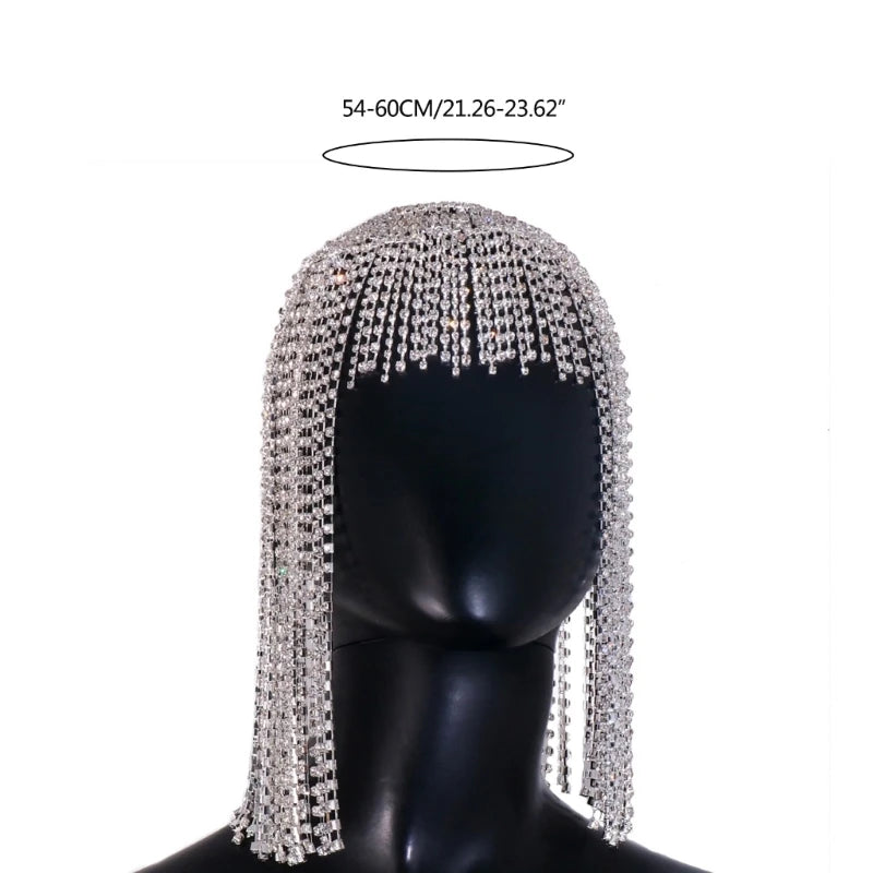 Head Chain Hat for Party Night Club Hair Chain Glittering Headpieces DropShip