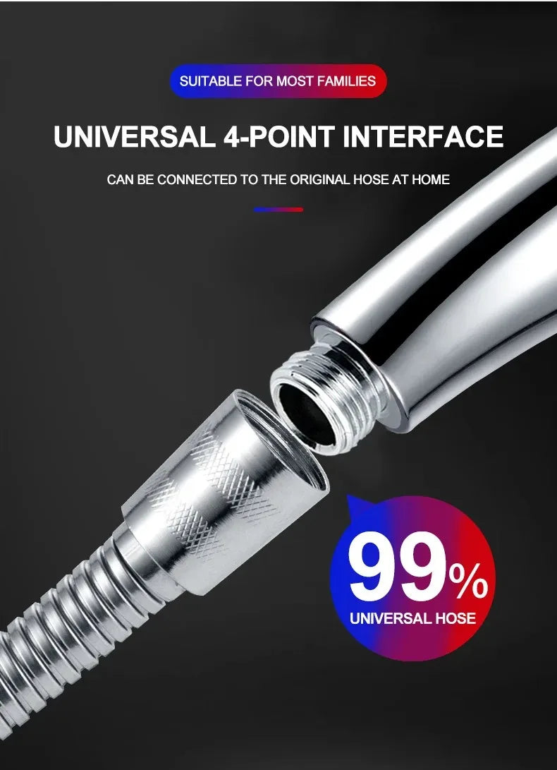 300 hole ultra strong pressurized shower head, square handheld shower head, pressurized shower head, water-saving shower head