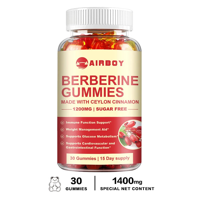 Berberine & Ceylon Cinnamon Gummies - Support Immune, Heart, Metabolic and Digestive Health