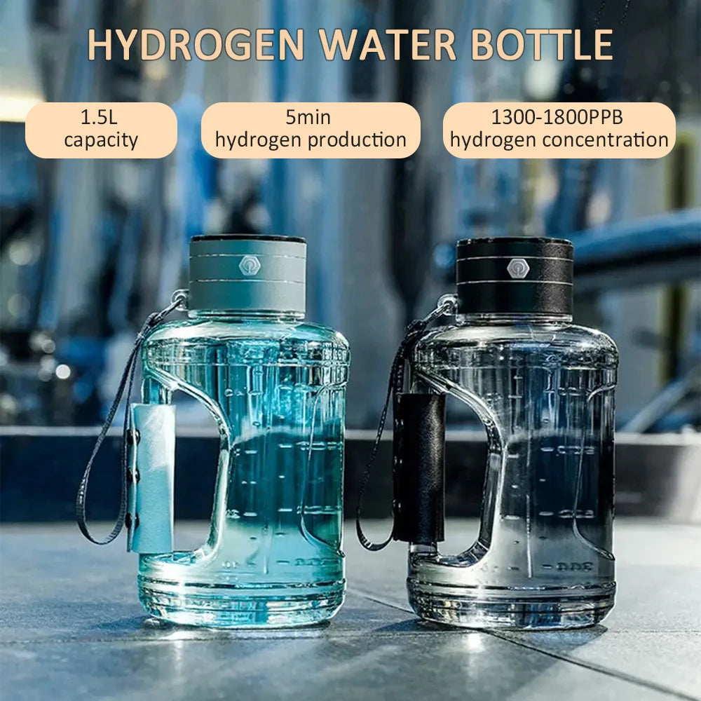 1.5L Hydrogen Water Bottle Hydrogen Rich Portable Sports Water Bottle Rich Molecular Hydrogen Water Generator Water Bottle