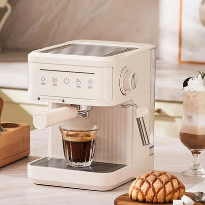 Electric Espresso Maker Professional Italian Espresso Coffee Maker Semi Italian Cappuccino Milk Frother Coffee Machines 20Bar