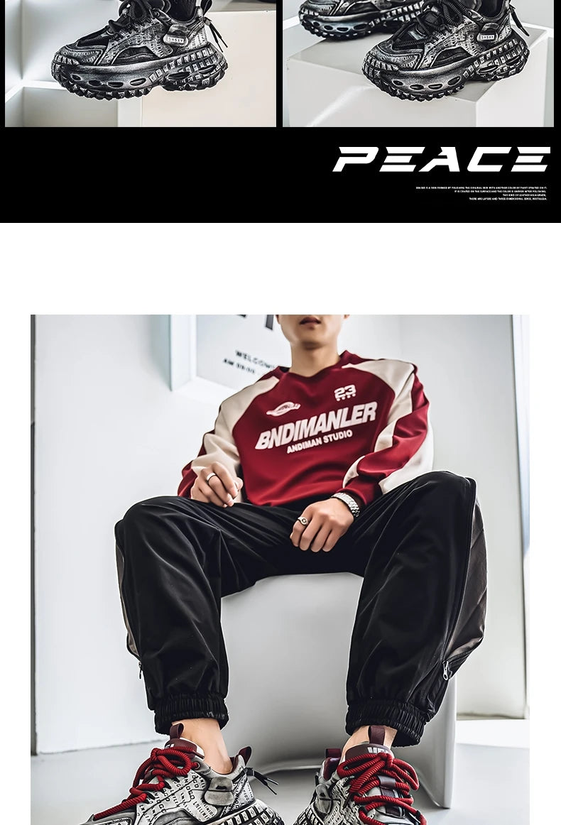 Casual Sneaker Men's Sneakers Loafers Wear-resistant Non-Slip Fashion Sports and Leisure Shoes for Men Outdoor Thick Bottom