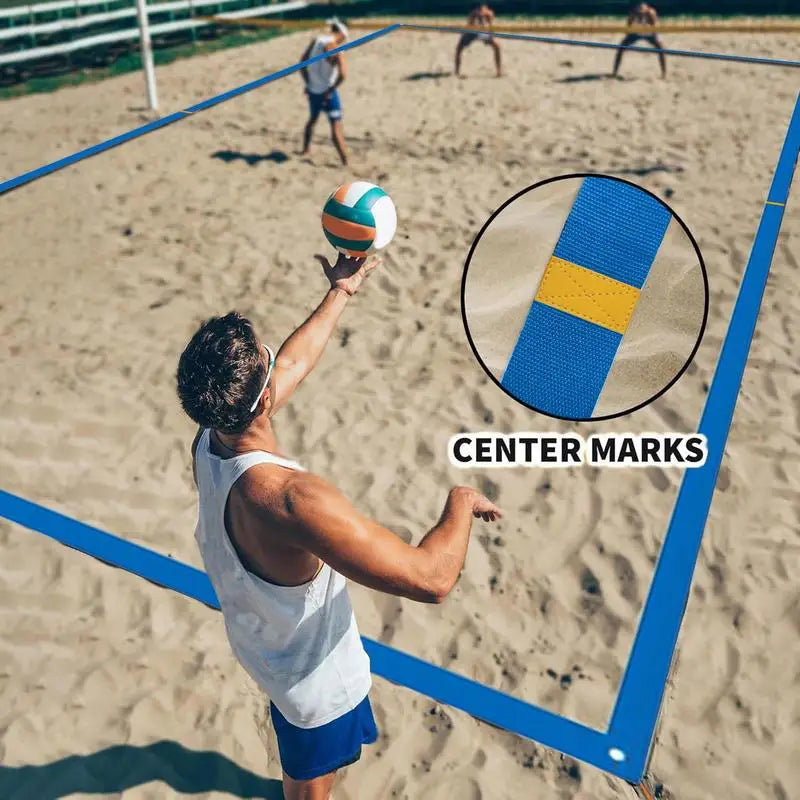Beach Volleyball Lines Heavy Duty Court Boundary Lines Portable Sports Supplies Reusable Outdoor Play Accessories For Daily