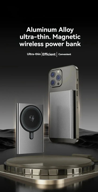 5000/10000mAh Thin Wireless Power Bank Potable Charging Mobile Powerbank Magnetic External Battery for iPhone Huawei Xiaomi 2025