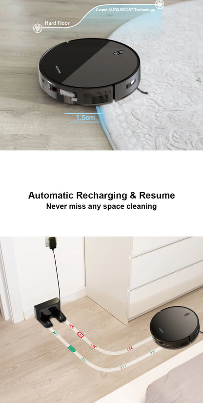 Robot Vacuum Cleaner Combo Mop,4000PA Suction Robotic,WiFi/Voice Control,Auto-Recharge,Pet Hair For Home Vacuum Cleaning Robot