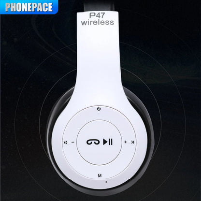 Stereo P47 Headset 5.0 Bluetooth Headset Folding Series Wireless Sports Game Headset for iPhone XiaoMi
