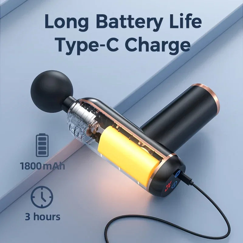 NEW Massage Gun Portable Percussion Pistol Massager For Body Neck Deep Tissue Muscle Relaxation Gout Pain Relief Fitness