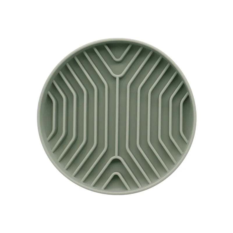 Non-slip Silicone Pet Slow Food Bowl Anti-choking Anti Knockover Cat Slow Feeder Mat with Suction Cup Dog Accessories