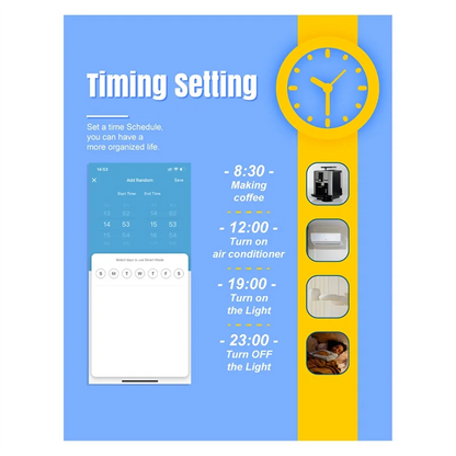 ABUO-Tuya Smart Plug Voice Control Wi-Fi Sockettimer Remote Control Energy Monitor EU Plug