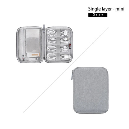 Travel Kit Case Pouch For USB Data Cable Earphone Wire pen Power bank Electronics Accessories Organizer Digital Storage Bag