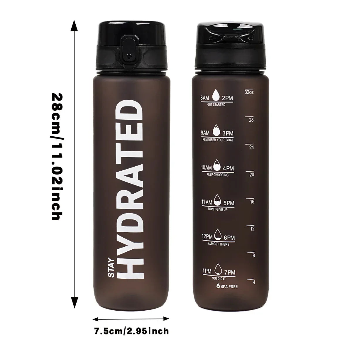 32oz Water Bottle Motivational Sport Water Bottle Leakproof Drinking Bottles Outdoor Sports Travel Kettle Drinking Water Bottle