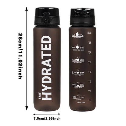 32oz Water Bottle Motivational Sport Water Bottle Leakproof Drinking Bottles Outdoor Sports Travel Kettle Drinking Water Bottle