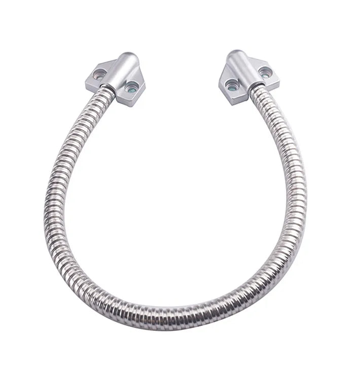 1pcs Door Loop Stainless Steel Metal Head Armored Cable Door Loop For Exposed Mounting