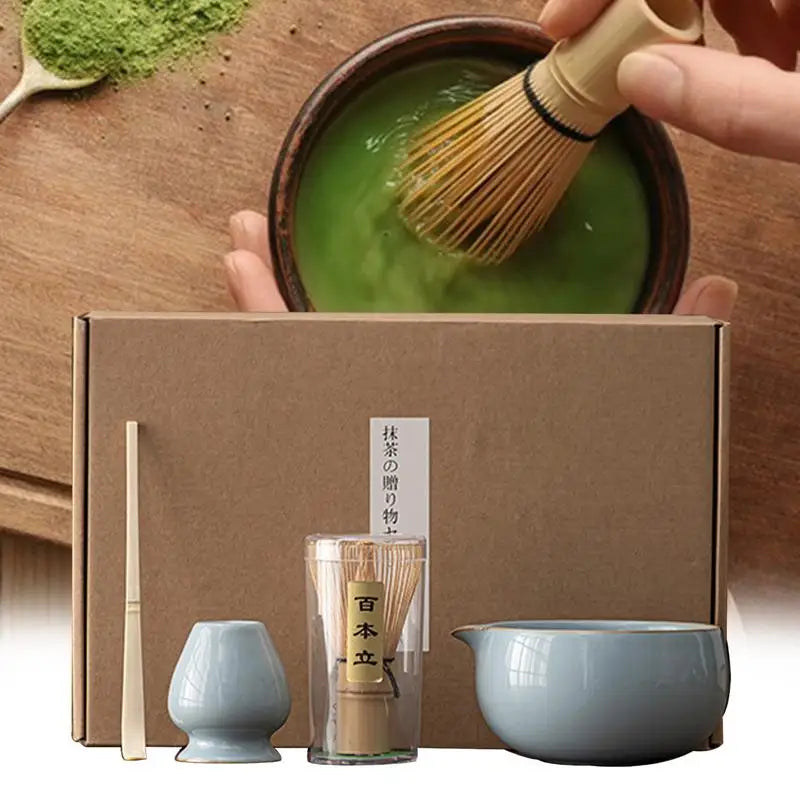 Matcha Whisk Holder 4 Piece Japanese Matcha Powder Kit Matcha Bowl Set Matcha Accessories For Beginners Home Enjoy Alone Or