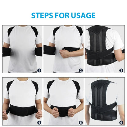 Adjustable Back Posture Corrector With Breathable Shoulder And Waist Support Straps For Boys And Girls To Relieve Back Pain