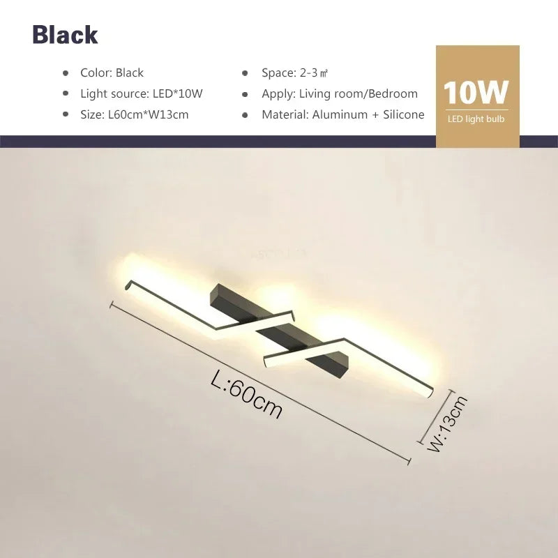 Modern LED Ceiling Light 60/80/100/120CM Living Dining Room Bedroom Lamps Lanterns Scandinavian Simple Lines Ceiling Lighting