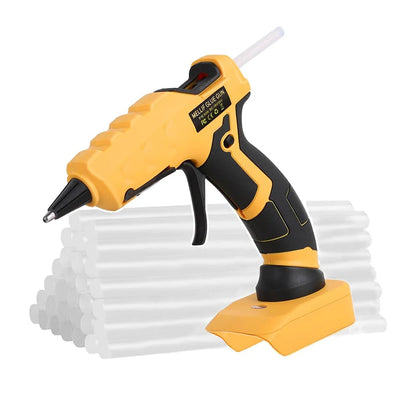 Cordless Hot Glue Gun Compatible with Dewalt 18V 20V Battery for Arts/Crafts/Diy/Repairs(Tool Only)with 30Pcs 7*150mm Glue Stick
