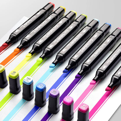 24-168 Color Alcohol Double-ended Oily Marker Painting Art Set Office Culture and Educational Supplies